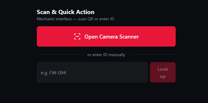 ApexTrack QR Scanner Interface